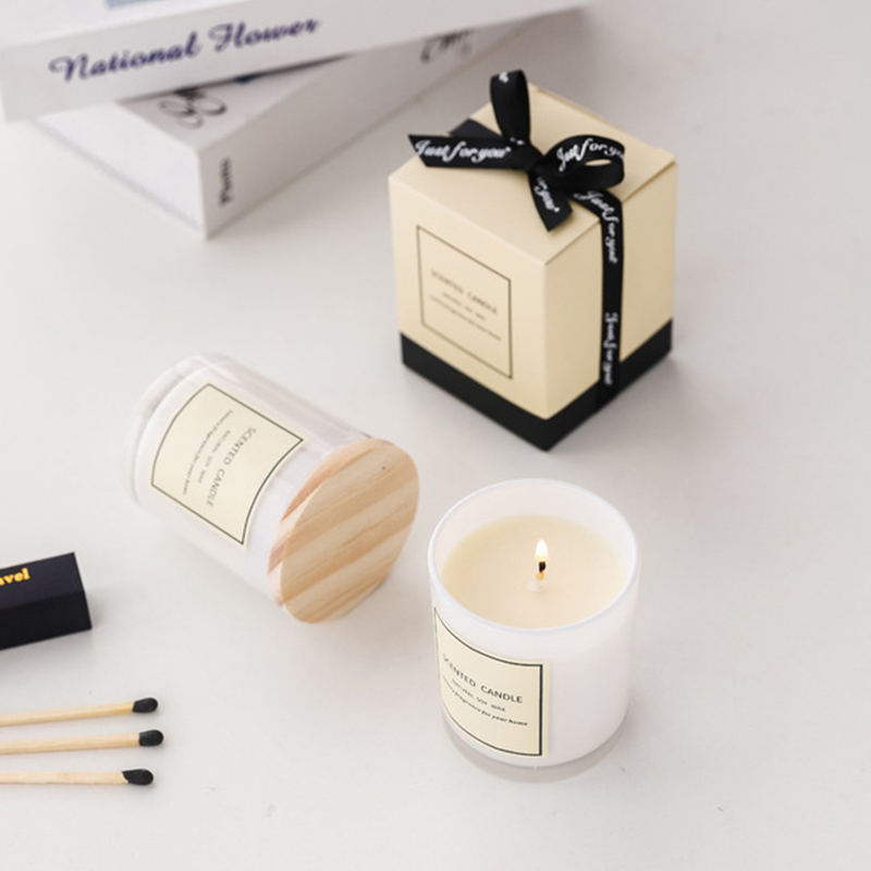 150 গ্রাম রোমান্টিক রাউন্ড সয়া মোম জন্মদিনের মোমবাতি সুগন্ধি বিলাসবহুল হস্তনির্মিত ভেগান সুগন্ধি মোমবাতি উপহার সেট