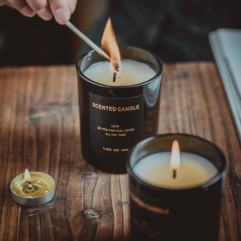 160g প্রাকৃতিক সয়া মোম কারখানা অ্যারোমাথেরাপি সুগন্ধি মোমবাতি